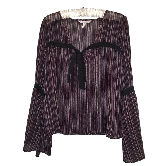 BCBGeneration Sheer Striped Blouse - Picture 1 of 2
